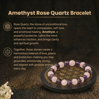 Details of the Divine Harmony Amethyst & Rose Quartz Healing Energy Vastu Bracelet