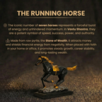 Details of the Elegant Black and Gold Running Horse Showpiece