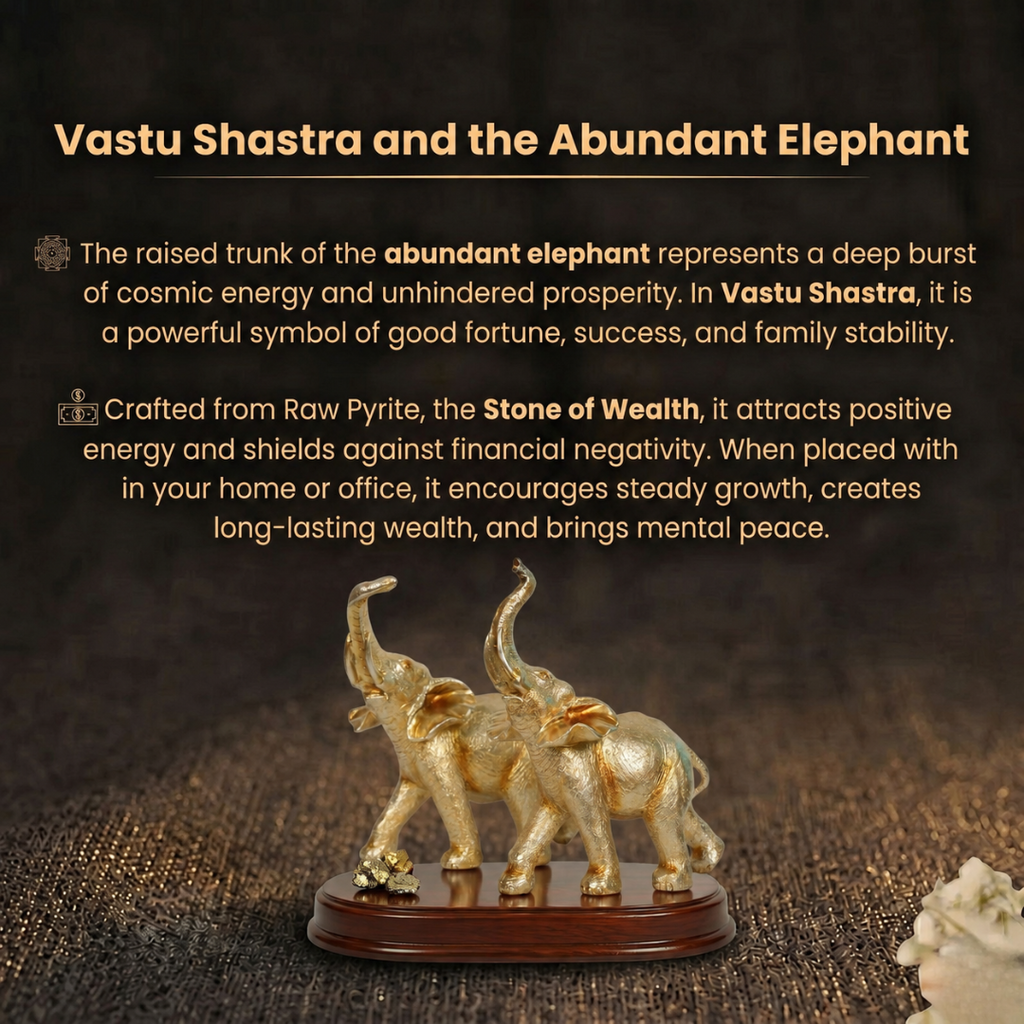 Details of the Elegant Golden Elephant Duo