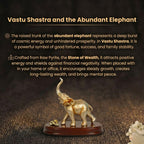 Details of the Elegant Golden Trunk-Up Elephant Figurine