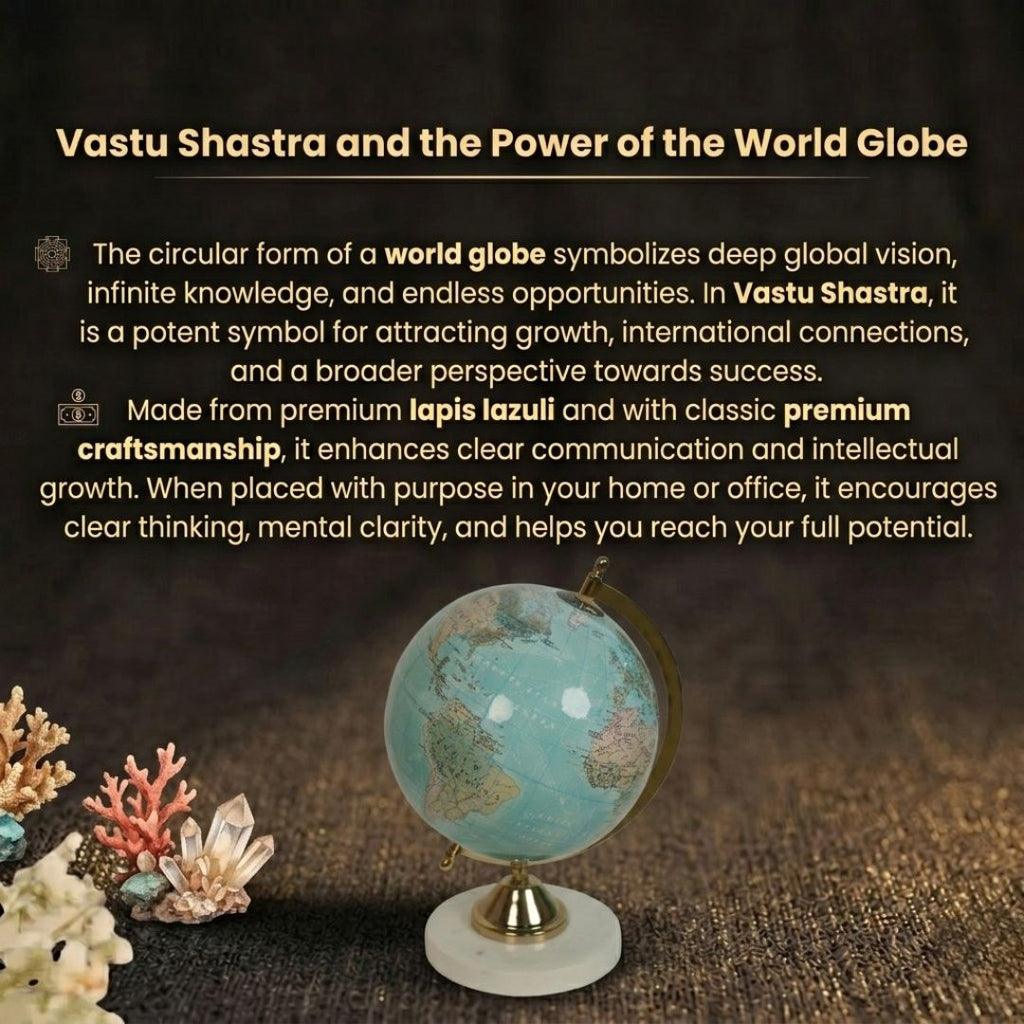 Details of the Elegant Green-Tone Desktop Globe