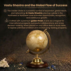 Details of the Elegant Metallic Gold Decorative Desktop Globe