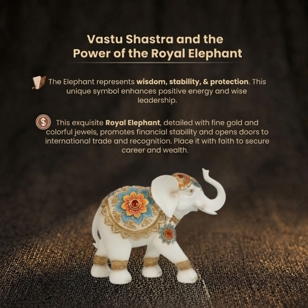 Details of the Exquisite Royal Elephant Showpiece