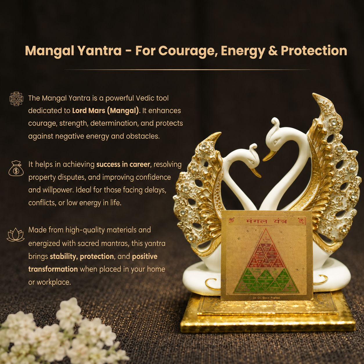 Details of the Gold Plated Mangal Yantra