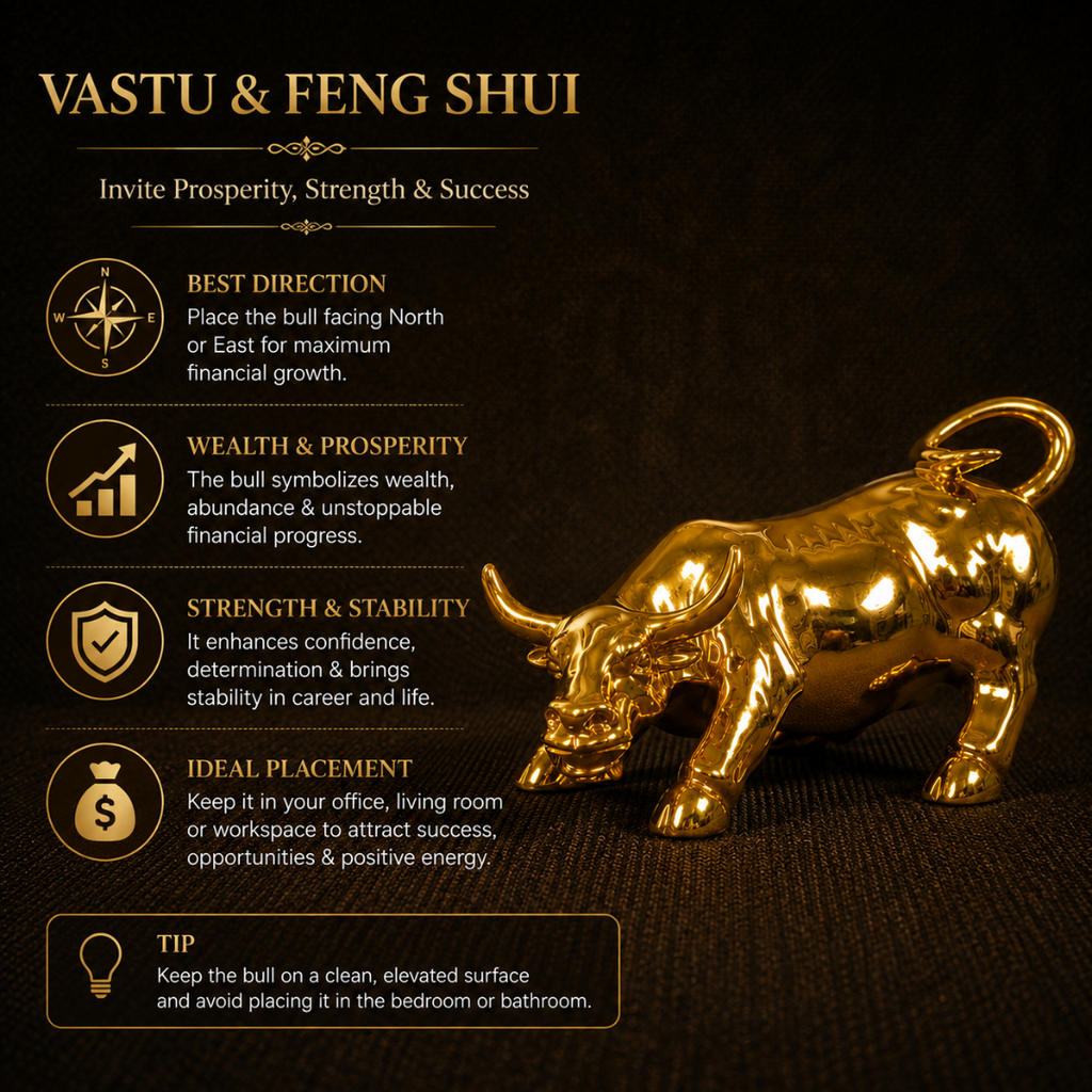 Details of the Golden Charging Bull Statue