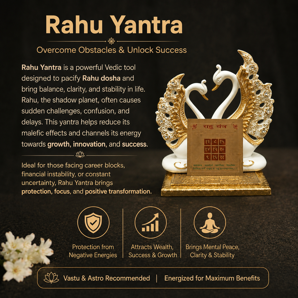 Details of the Golden Plated Rahu Yantra