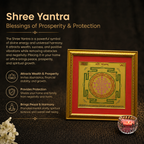 Details of the Golden Plated Shri Yantram