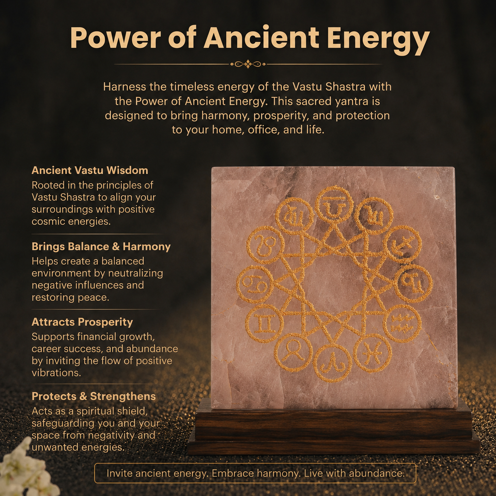 Details of the Golden Zodiac Wheel Engraved Rose Quartz Square Charging Plate
