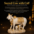 Details of the Kamdhenu Cow with Calf Statue