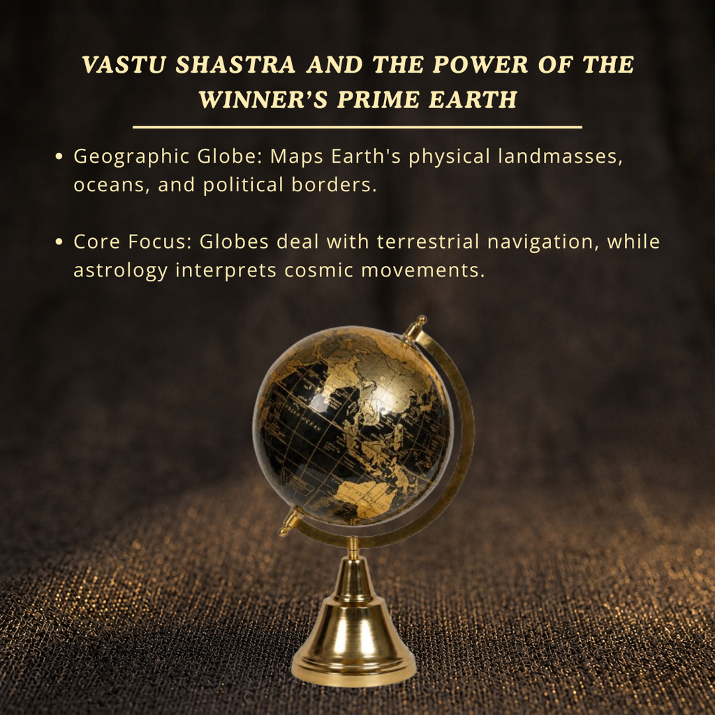 Details of the Luxurious Black and Gold Decorative World Globe