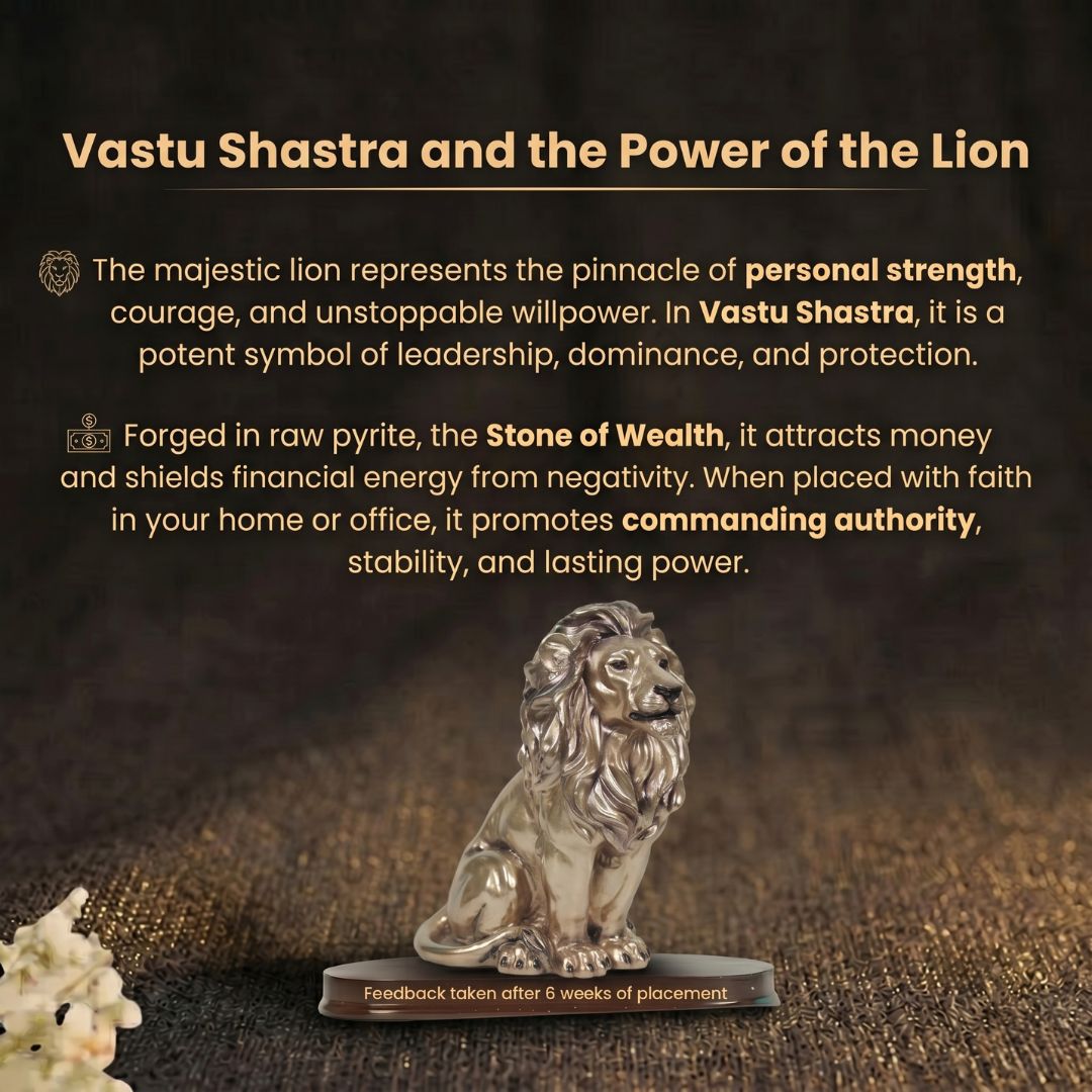 Details of the Majestic Sitting Lion Figurine