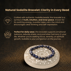 Details of the Natural Blue Sodalite Beaded Bracelet