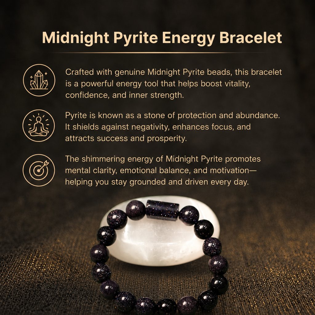 Details of the Natural Blue Sunstone Energy Bracelet for Ambition, Focus & Saturn Alignment