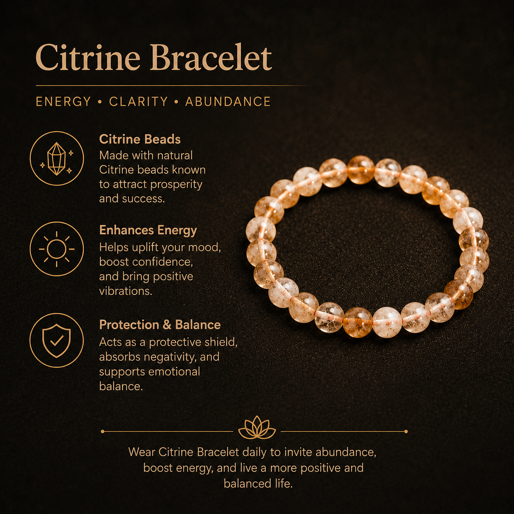 Details of the Natural Golden Sunstone Beaded Bracelet