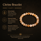 Details of the Natural Golden Sunstone Beaded Bracelet