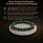 Details of the Natural Green Jade & Aventurine Energy Bracelet