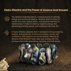 Details of the Natural Iridescent Abalone Shell Chunk Statement Bracelet for Intuition, Emotional Balance & Moon-Venus Alignment