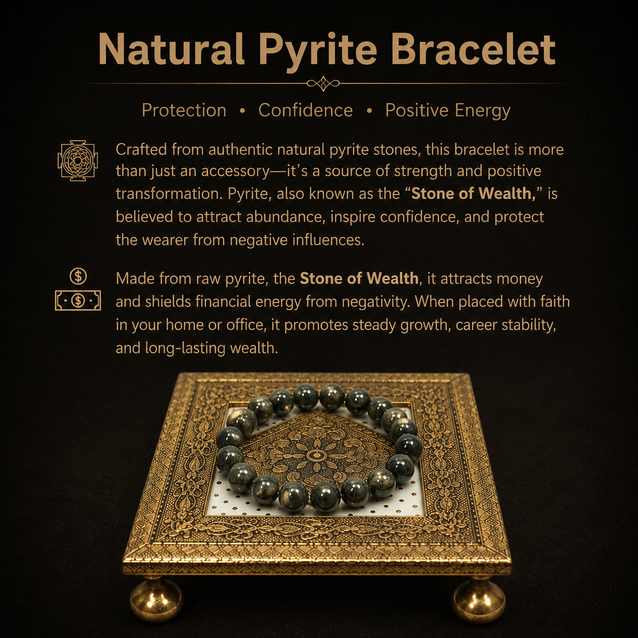 Details of the Natural Moss Agate & Dark Jade Protection Bracelet for Calm, Luck & Growth