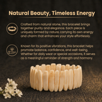 Details of the Natural Mother of Pearl Slab Cuff Bracelet for Emotional Calm, Prosperity & Moon Alignment
