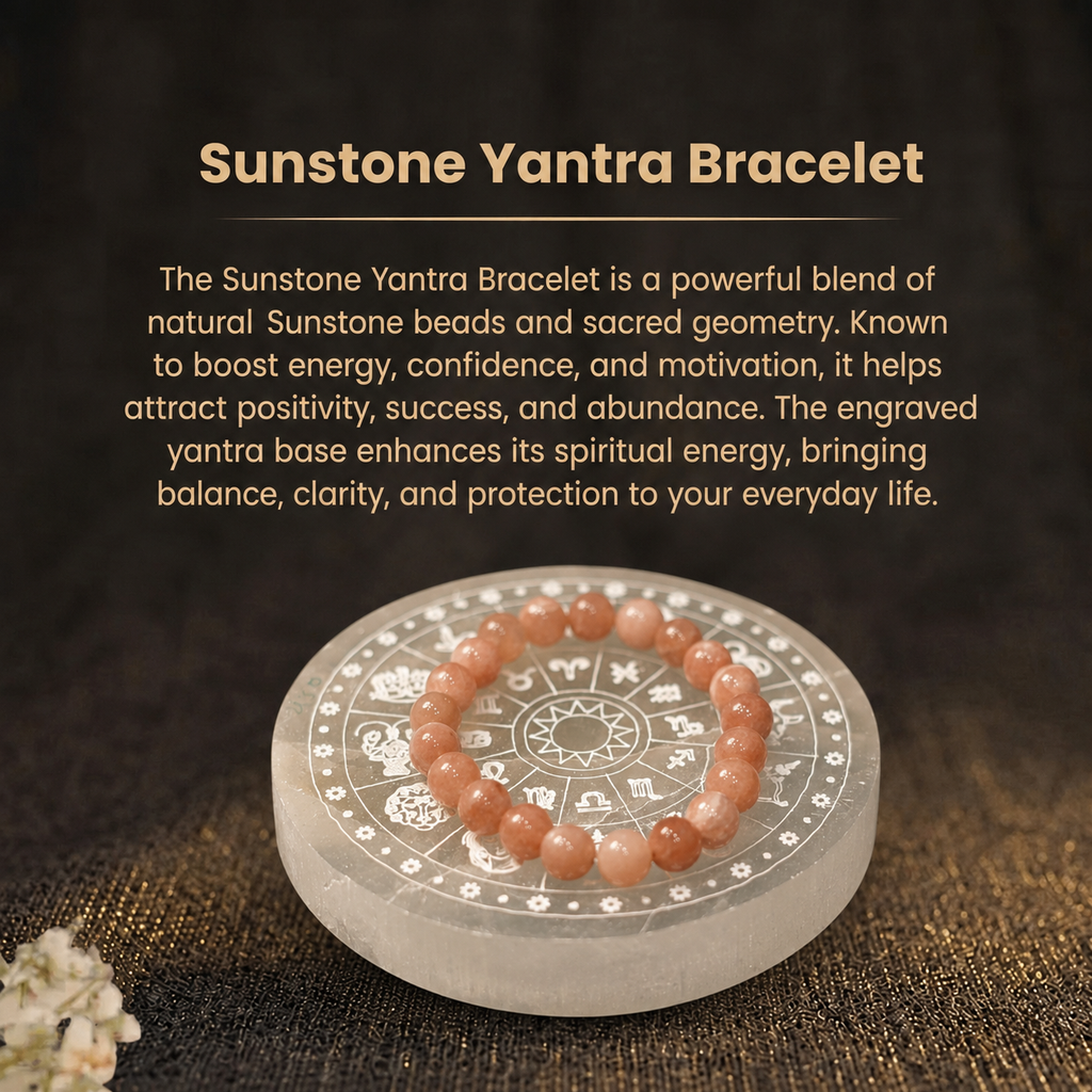 Details of the Natural Peach Moonstone Beaded Bracelet