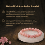 Details of the Natural Peach Moonstone & Pink Opal Energy Bracelet