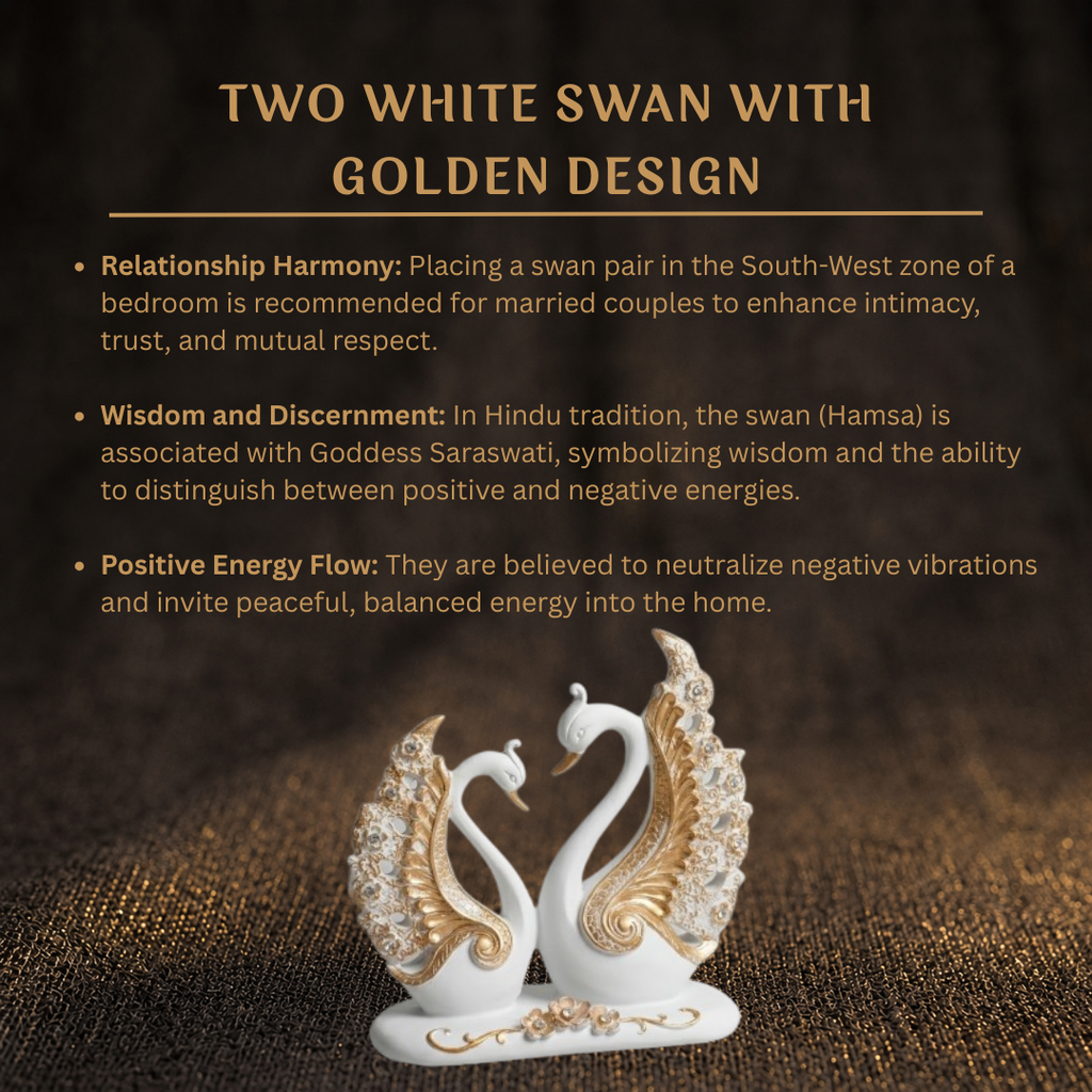 Details of the Ornate Love Swans Figurine