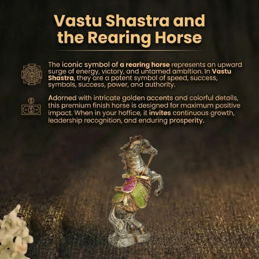 Details of the Ornate Rearing Horse Figurine