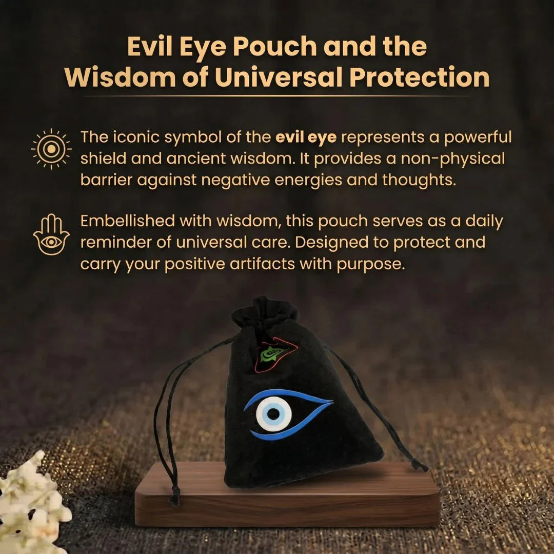 Details of the Protective Evil Eye Drawstring Pouch