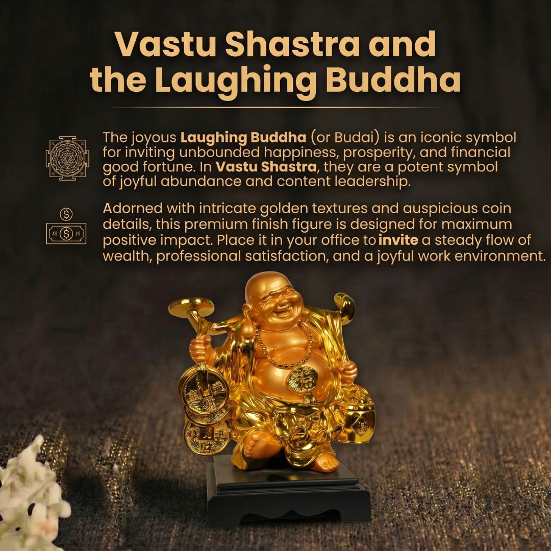 Details of the Radiant Golden Laughing Buddha