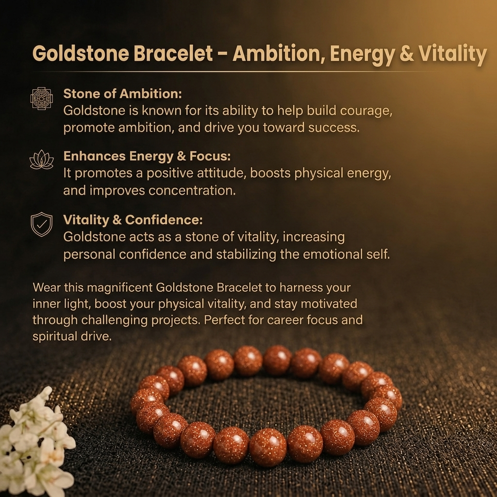 Details of the Shimmering Goldstone Bracelet