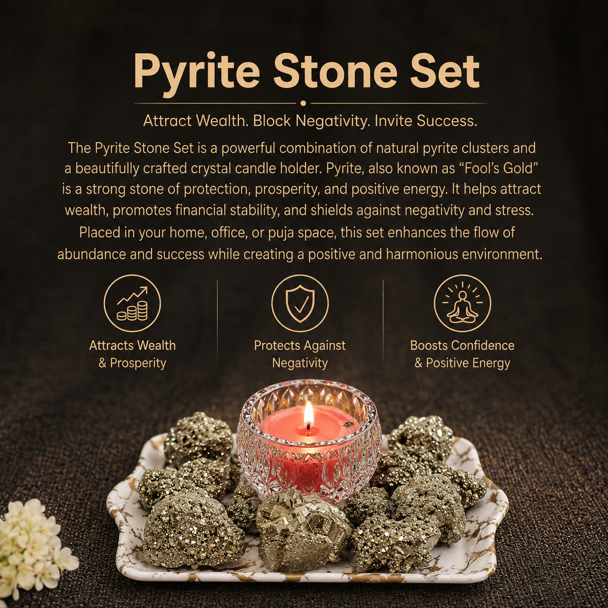 Details of the Silver Pyrite Clusters Set