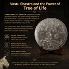 Details of the Tree of Life Engraved Natural Selenite Charging Plate