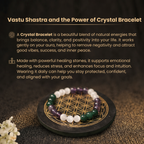 Details of the Tri-Energy Chakra Balancing Amethyst, Selenite & Green Jade Vastu Bracelet