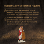 Details of the Whimsical Double Bass Player Clown Figurine