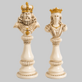 Elegant King & Queen Bust Showpiece Set – Sophisticated Royal Decor for Home or Office