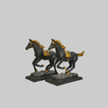 Elegant Pair of Running Horses Showpiece – Symbolic Decor for Success & Harmony