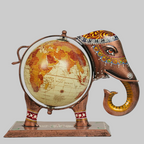 Exquisite Elephant World Globe – Hand-Painted Ethnic Decor for Office & Study