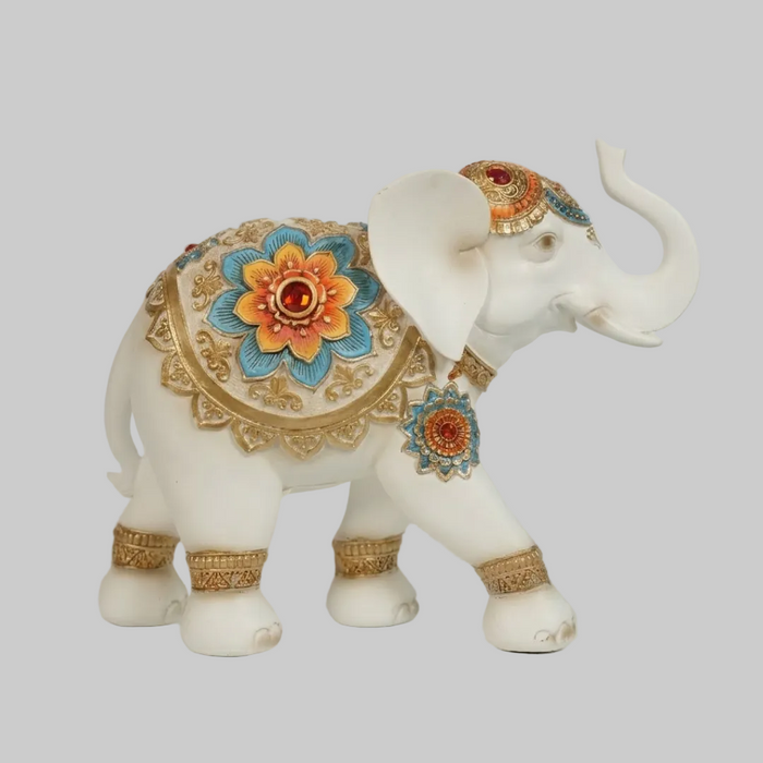 Exquisite Royal Elephant Showpiece – Decorative Figurine for Good Fortune and Elegance