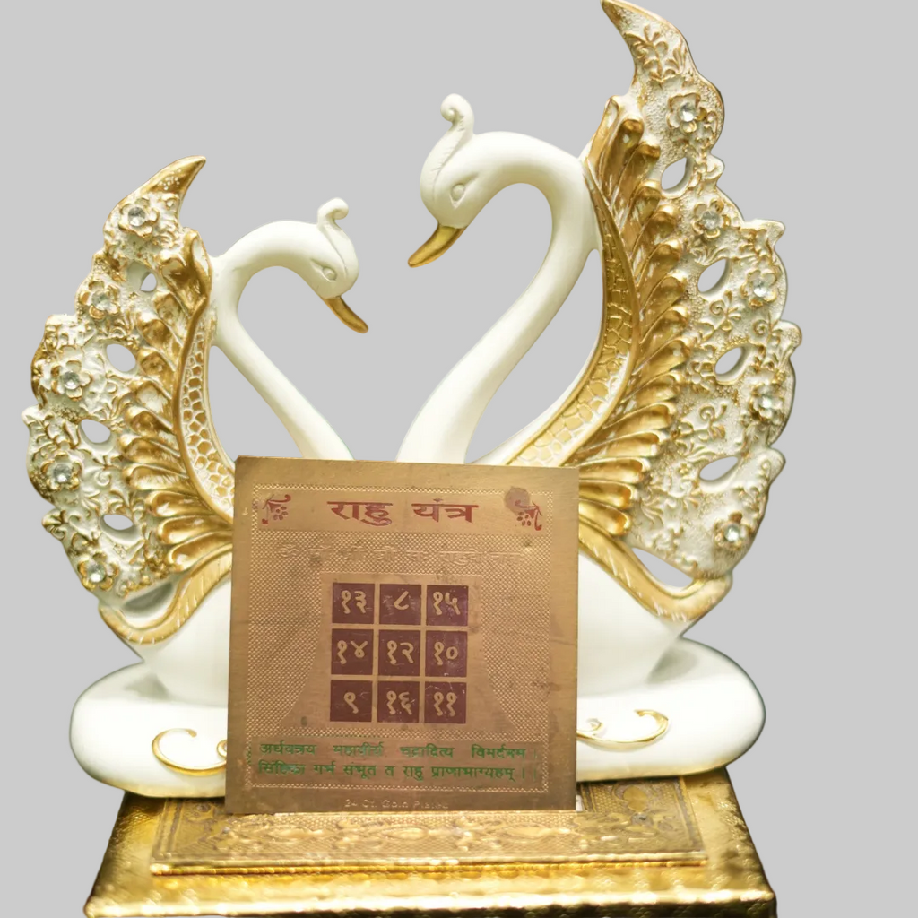 Golden Plated Rahu Yantra