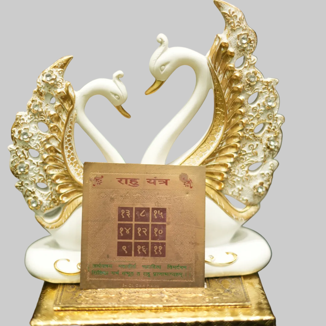 Golden Plated Rahu Yantra