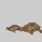 Golden Tortoise Duo – Vastu & Feng Shui Showpiece for Longevity & Protection