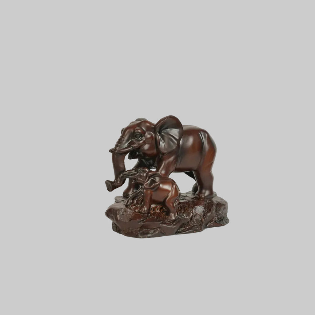 Mother and Baby Elephant Statue – Decorative Figurine for Protection, Wisdom & Family Bond