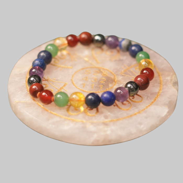 9 planets Chakra Healing Crystal Gemstone Stretch Bracelet