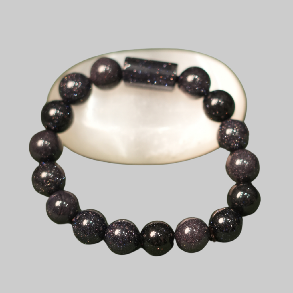 Natural Blue Sunstone Energy Bracelet for Ambition, Focus & Saturn Alignment