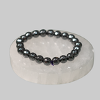 Natural Faceted Hematite & Black Spinel Energy Bracelet for Protection