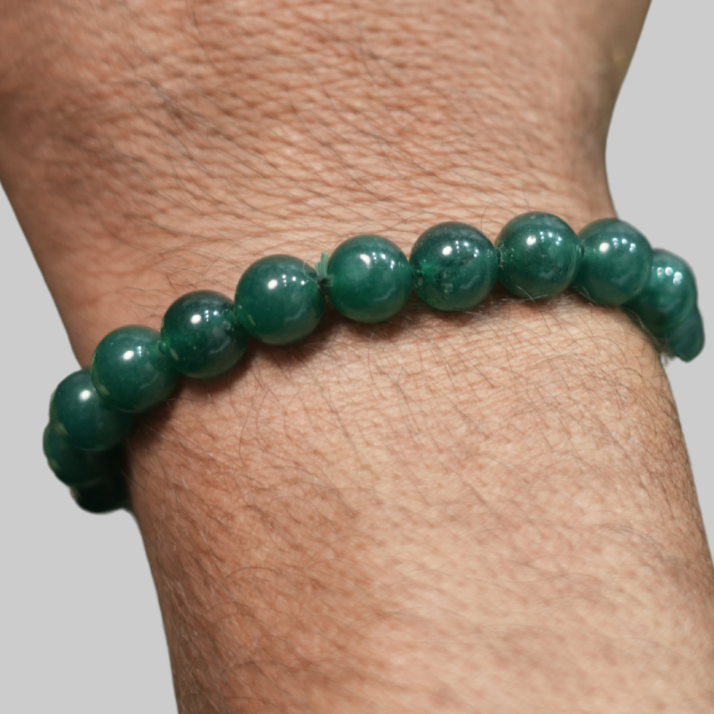 Natural Green Jade & Aventurine Energy Bracelet