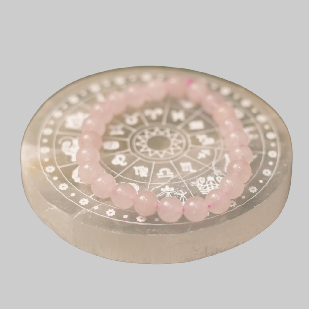 Natural Rose Quartz Beaded Bracelet
