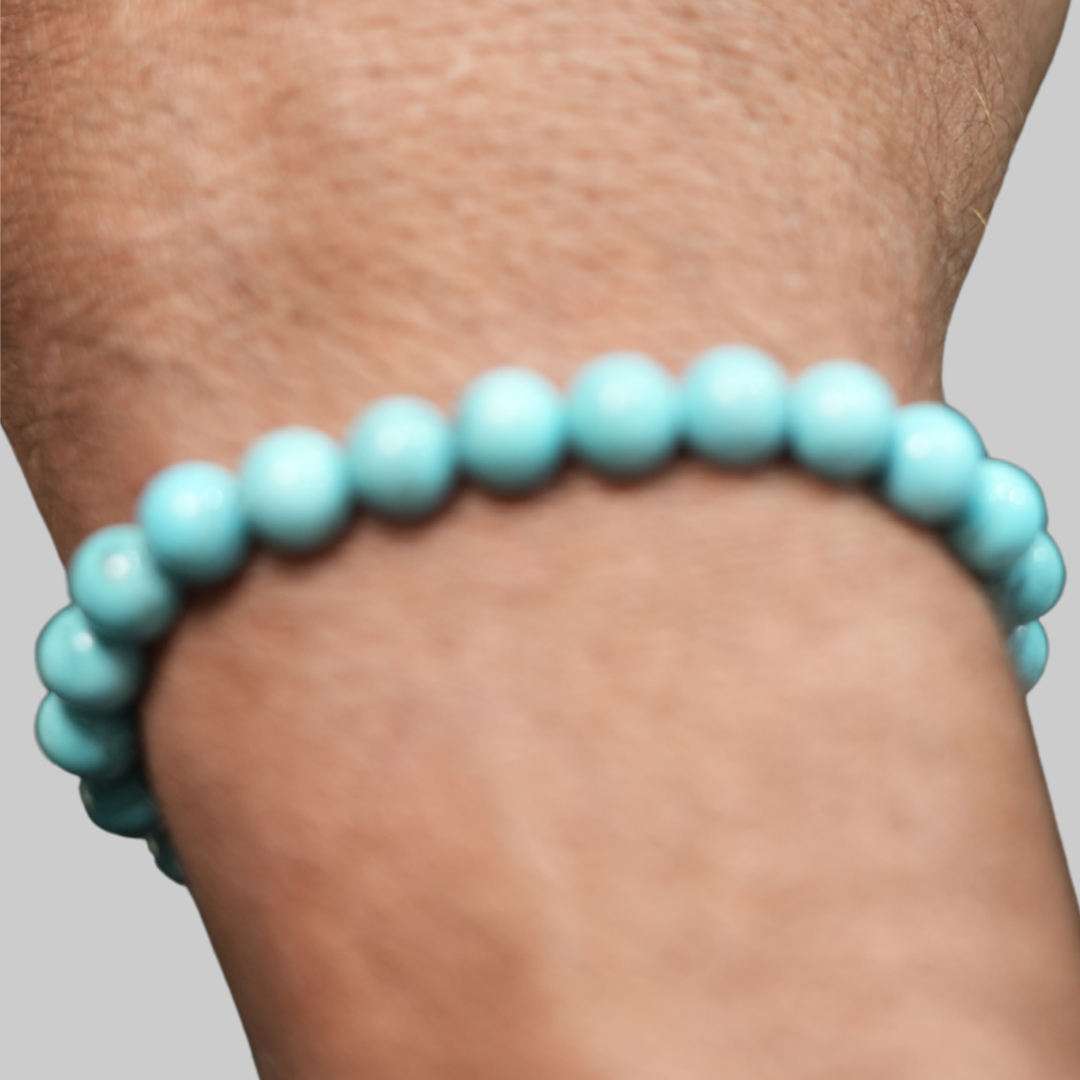 Natural Turquoise (Firoza) Gemstone Energy Bracelet