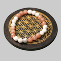 Radiance Peach Moonstone & White Howlite Vastu Energy Bracelet