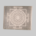 Sacred Shree Yantra Engraved Square Selenite Charging Plate